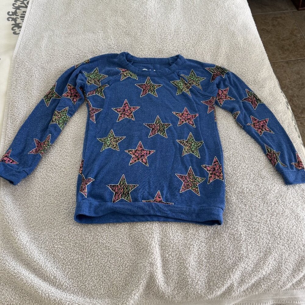 CHASER Girls Super Soft Star Sweatshirt Sz 8